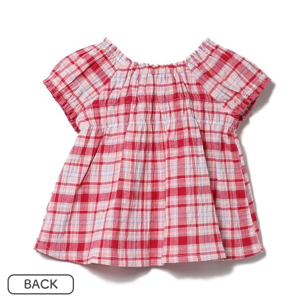Checkered Short Sleeve Blouse and Shorts Set