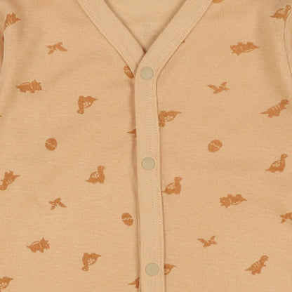 Long sleeve romper with front opening