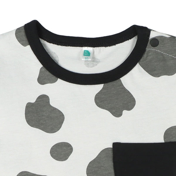 Cattle and Giraffe Short Sleeve Romper