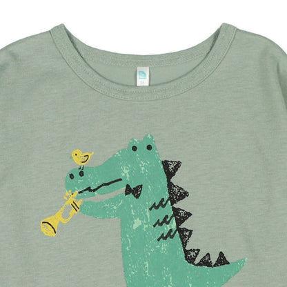Trumpet Playing Alligator Long Sleeve Shirt (Winter, Spring, Autumn)