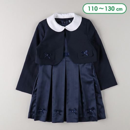 Formal Pleated Dress and Bolero Set (Winter, Spring, Autumn)