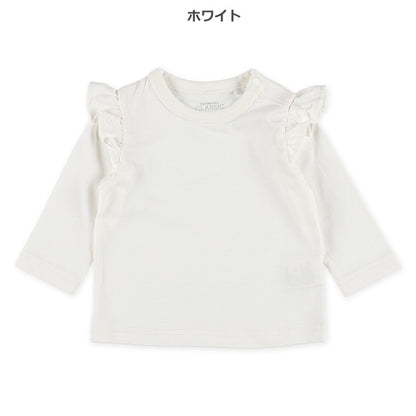 Plain Sweatshirt with Shoulder Frills  (Winter, Spring, Autumn)