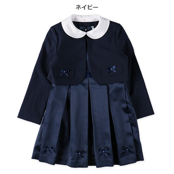 Formal Pleated Dress and Bolero Set (Winter, Spring, Autumn)