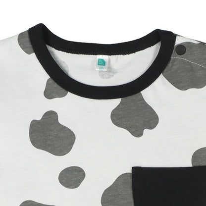 Cattle and Giraffe Short Sleeve Romper
