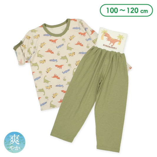 Dinosaur Short Sleeve T-shirt and High Waist Pants Set