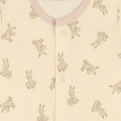 Short sleeve romper with front opening