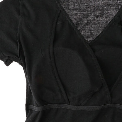 Cross-Front French Sleeve Dress