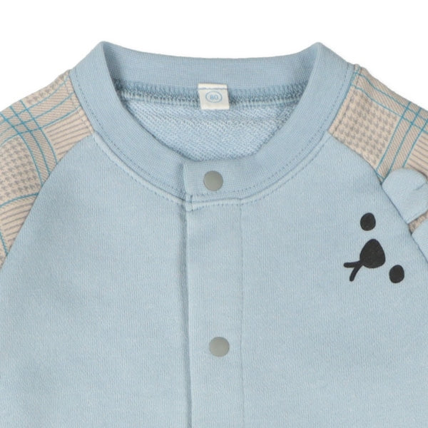 Plaid Sleeve Baby Romper (Spring)