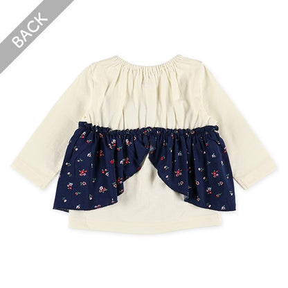 Floral Bustier Long Sleeve Sweatshirt (Winter, Spring, Autumn)