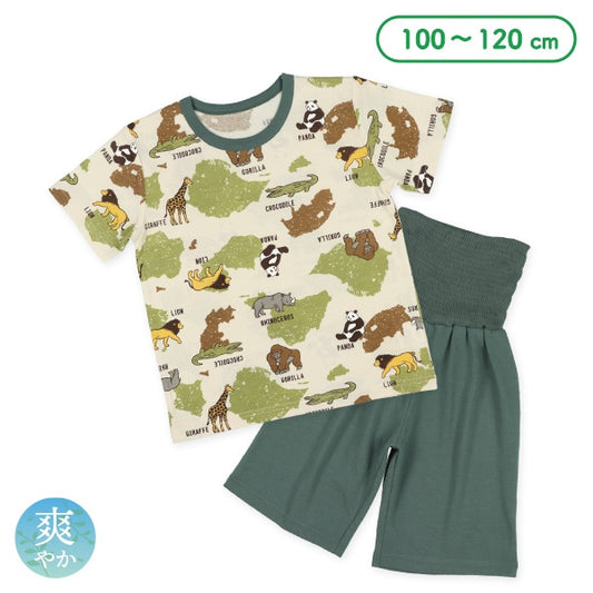 Animal Short Sleeve T-shirt and High Waist Pants Set