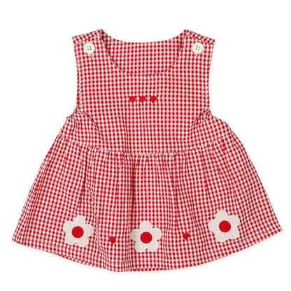 Checkered Floral Romper