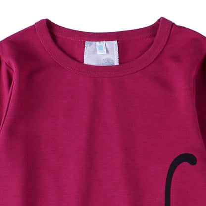 Long-Tail Cat Print T-Shirt (Winter, Spring, Autumn)