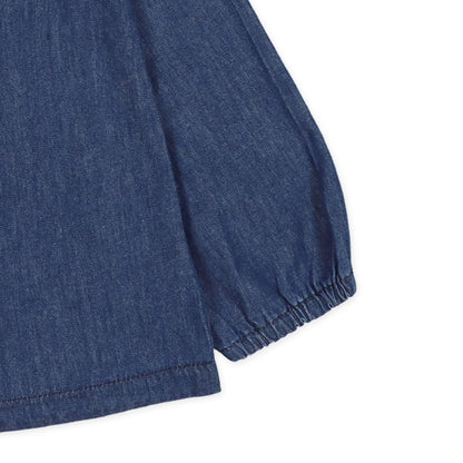 Frilled Denim Blouse (Winter, Spring, Autumn)