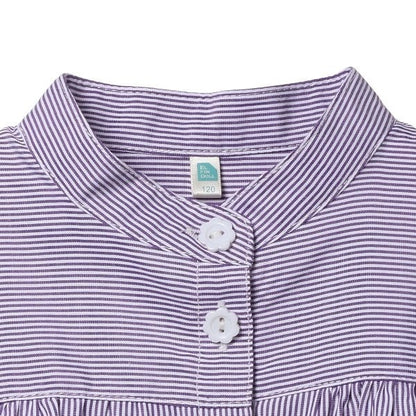 Stripe Frill Short Sleeve Shirt