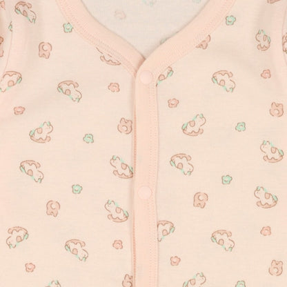 Long sleeve romper with front opening