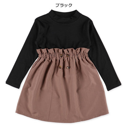 Peach-Skin Docking Dress (Winter, Spring, Autumn)