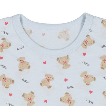 Bear Short Sleeve T-shirt and Pants Set