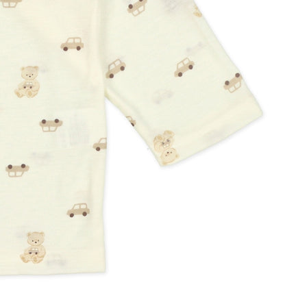 Bear Roll Up T-shirt and High Waist Pants Set
