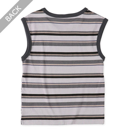 Stripe Sleeveless T-shirt