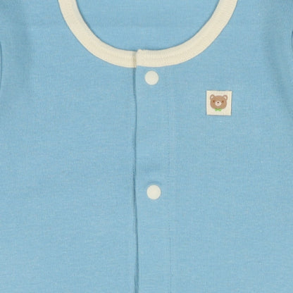 Long sleeve romper with front opening