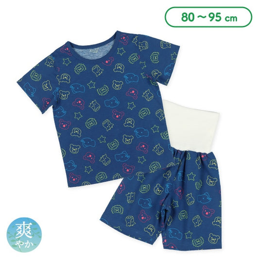 Animal Short Sleeve T-shirt and High Waist Pants Set