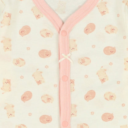 Long sleeve romper with front opening