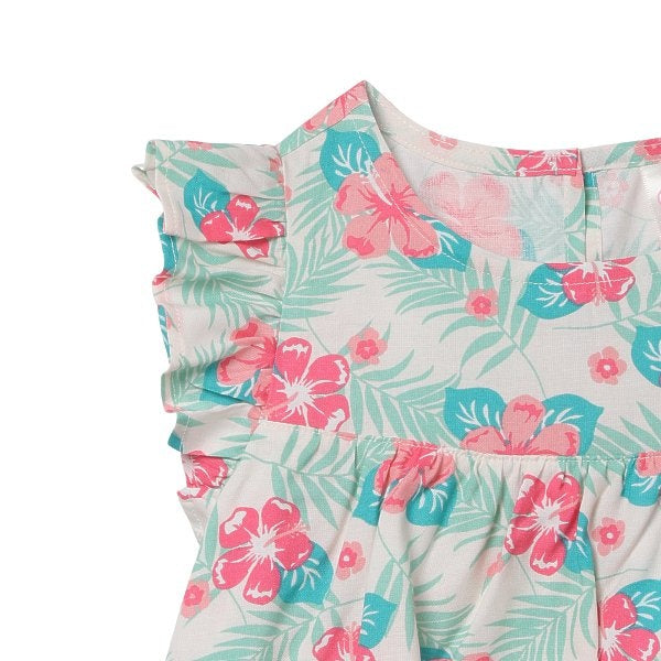 Floral Sleeveless Blouse and Shorts Set