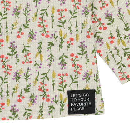 Floral Waffle T-Shirt (Winter, Spring, Autumn)