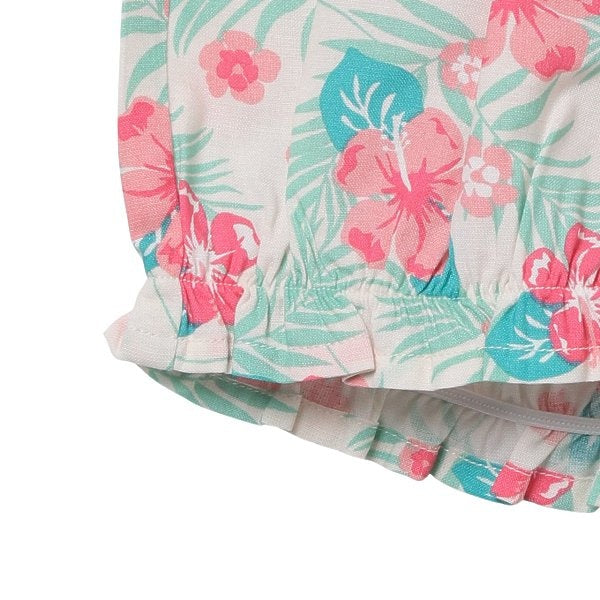 Floral Sleeveless Blouse and Shorts Set