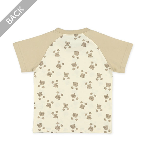 Baby Bear Short Sleeve T-shirt and High Waist Pants Set