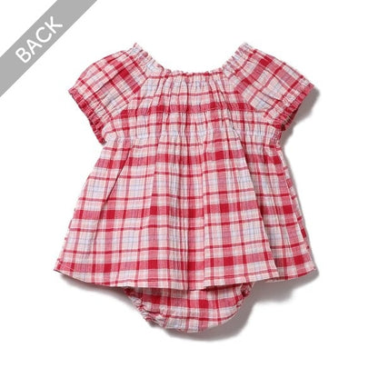 Checkered Short Sleeve Blouse and Shorts Set