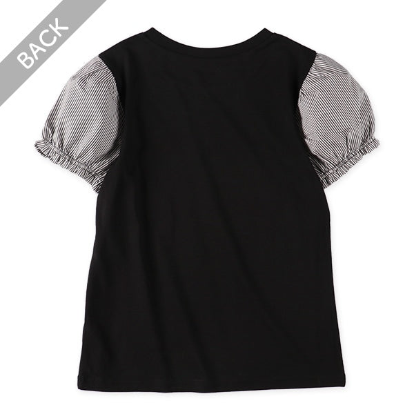 Short Stripe Sleeve T-shirt