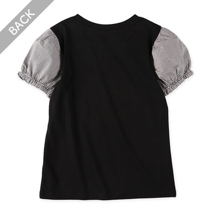 Short Stripe Sleeve T-shirt