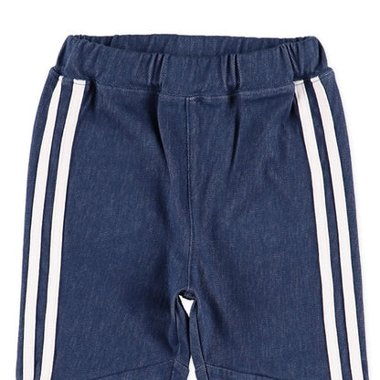 Side Stripe Denim Knit Pants (Winter, Spring, Autumn)