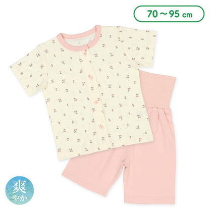 Cherry Short Sleeve T-shirt and High Waist  Pants Set