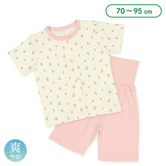 Cherry Short Sleeve T-shirt and High Waist  Pants Set