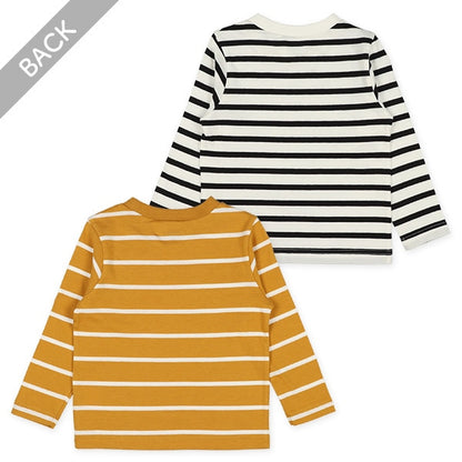Horizontal Stripes Long Sleeve Shirt  (Winter, Spring, Autumn)
