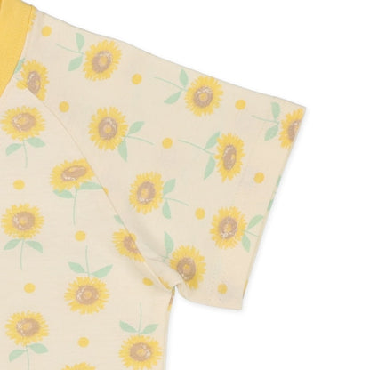 Sunflower Short Sleeve T-shirt and High Waist Pants Set