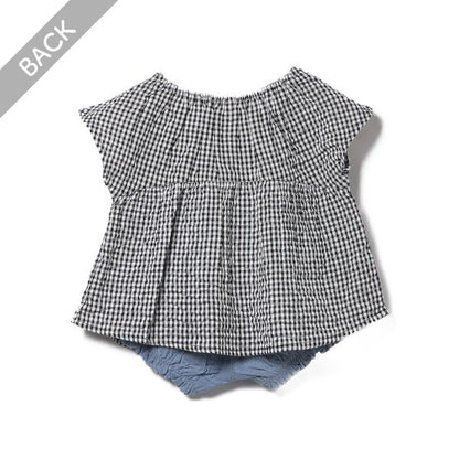 Checkered Sleeveless Blouse and Shorts Set