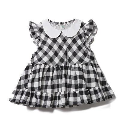Checkered Sleeveless Blouse and Shorts Set