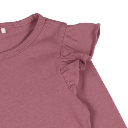 Plain Shoulder Frills T-Shirt (Winter, Spring, Autumn)