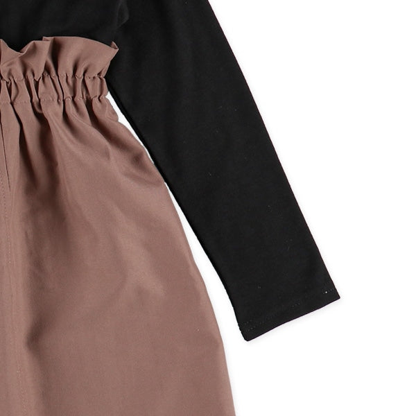 Peach-Skin Docking Dress (Winter, Spring, Autumn)