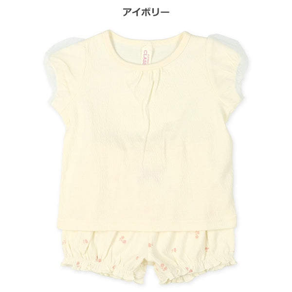 Short Sleeve Blouse and Shorts Set