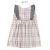 Checkered Frill Sleeveless One Piece