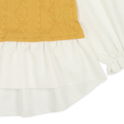 Layered Sleeves with Frilled Hem (Winter, Spring, Autumn)