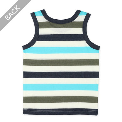 Stripe Sleeveless T-shirt