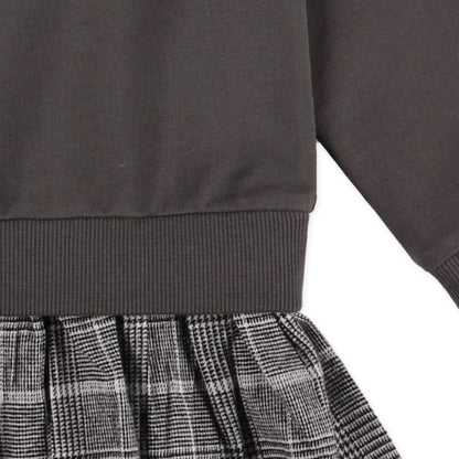 Sweatshirt and check skirt Set (Winter, Spring, Autumn)
