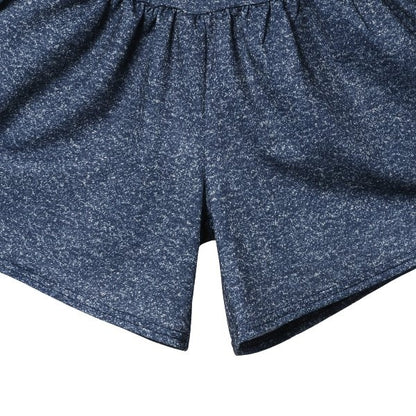 Denim Style Knit Culotte