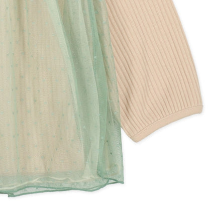 Layered-look Tulle T-shirt (Winter, Spring, Autumn)