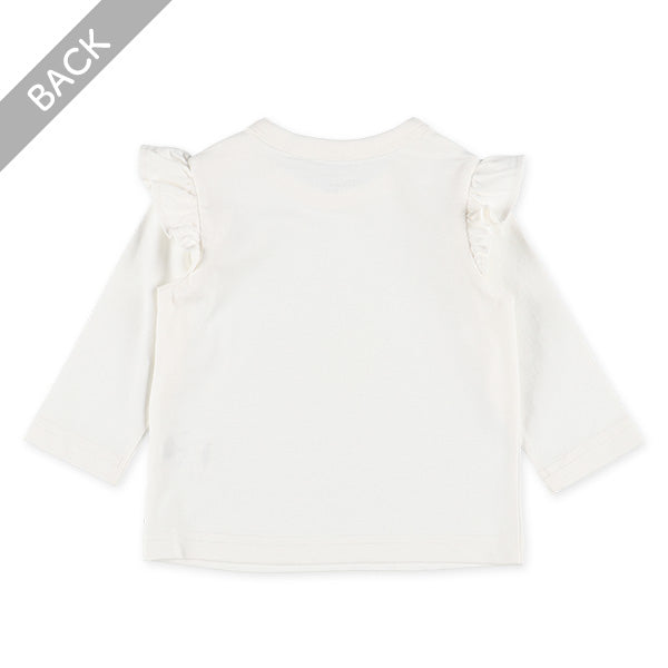 Plain Sweatshirt with Shoulder Frills  (Winter, Spring, Autumn)